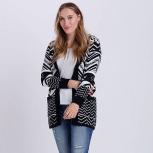 WAREHOUSE One Geometric Long Sleeve Cardigan Size Extra Small